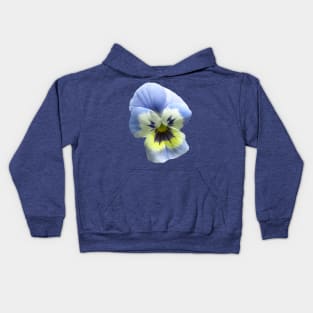 blue pansy flower, pansies, violets, bloom, viola Kids Hoodie